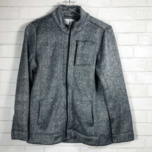 Andrew Marc Marc New York Herringbone Knit Jacket - Picture 1 of 4